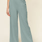 Full Size Texture Smocked Waist Wide Leg Pants