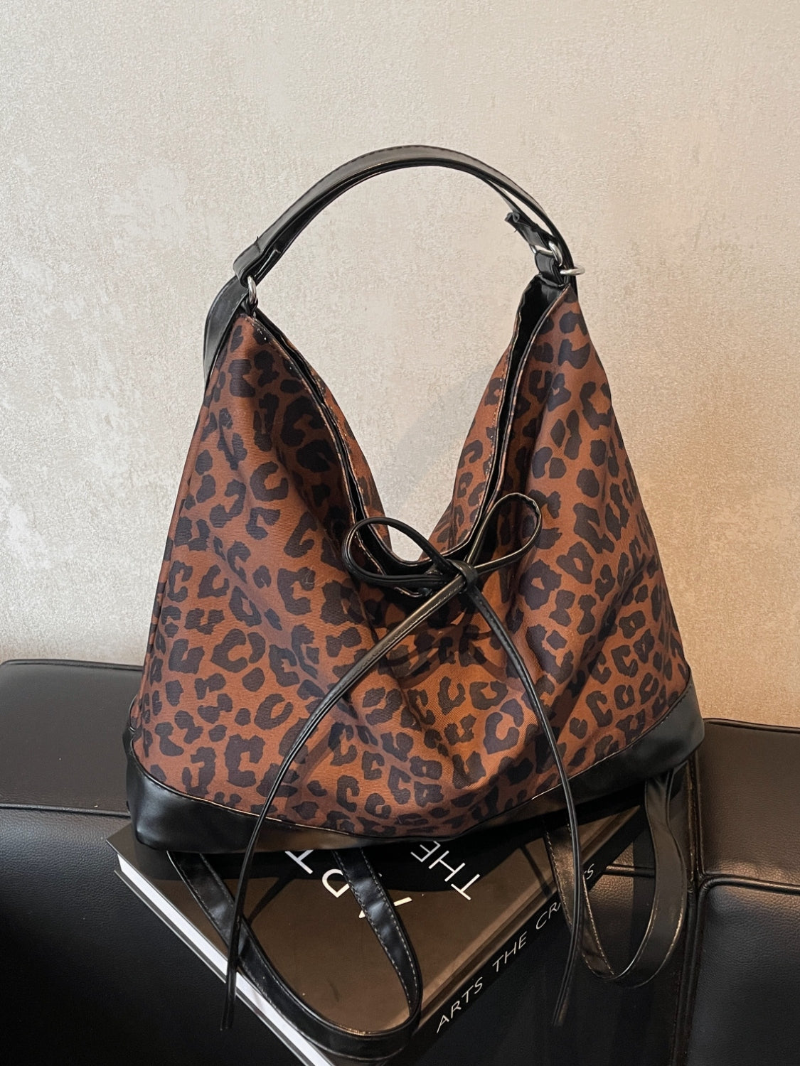 Vegan Leather Leopard Dual Purpose Crossbody Bag