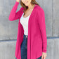 Full Size Open Front Long Sleeve Cardigan