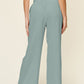 Full Size Texture Smocked Waist Wide Leg Pants