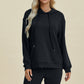 Full Size Air Scuba Drawstring Long Sleeve Hoodie with Kangaroo Pocket