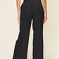 Full Size Texture Smocked Waist Wide Leg Pants