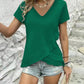 V-Neck Short Sleeve Blouse