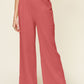 Full Size Texture Smocked Waist Wide Leg Pants