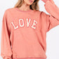 LOVE Path Applique Drop Shoulder Sweatshirt