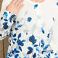 Floral Button Front Round Neck Cardigan