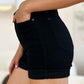 Full Size High Waist Tummy Control Cuffed Denim Shorts