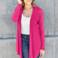 Full Size Open Front Long Sleeve Cardigan