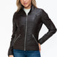 Vegan Layered Double-Zipper Jacket with Fuzzy Hood