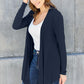 Full Size Open Front Long Sleeve Cardigan