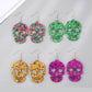 Acrylic Skull Drop Earrings