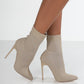 Mesh Point Toe Stiletto Boots