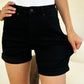 Full Size High Waist Tummy Control Cuffed Denim Shorts