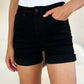 Full Size High Waist Tummy Control Cuffed Denim Shorts