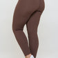 Full Size Fleece Lined High Waisted Leggings Brown