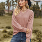 V-Neck Dropped Shoulder Blouse