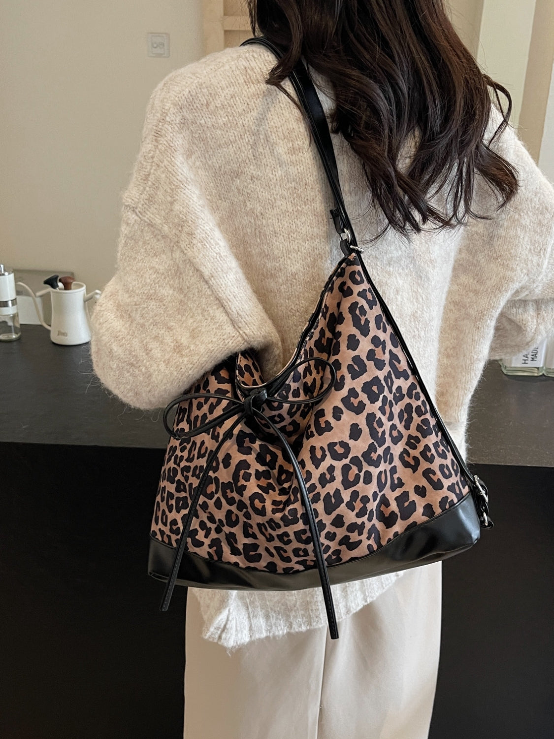 Vegan Leather Leopard Dual Purpose Crossbody Bag