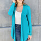 Full Size Open Front Long Sleeve Cardigan